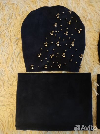 Шапка и снуд женский