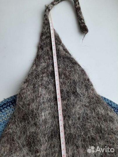 Вязаный пояс из собачьей шерсти. Объем 1м20 плюс з