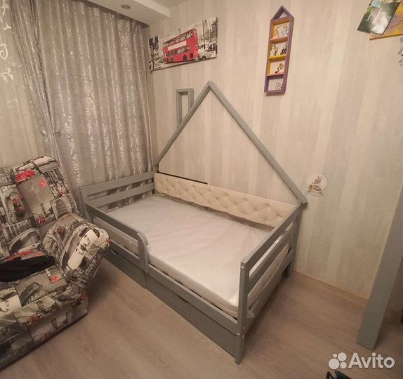 Массив Берёзы кровать домик - мульти