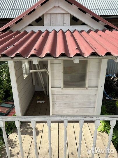 Деревянный уличный игровой дом для детей б/у