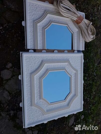 Декор.панели с зеркалом 50/50 см