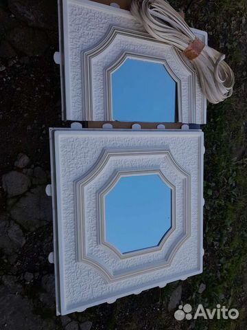 Декор.панели с зеркалом 50/50 см