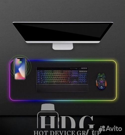 Игровой коврик для мыши с подсветкой