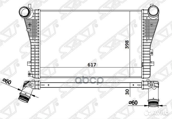 Радиатор интеркулера VW passat B6/B7 05/tiguan
