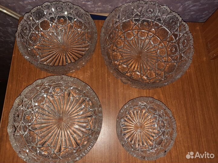 Хрустальные салатник/конфетница/фруктовниц Bohemia