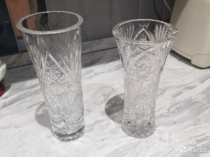 Ваза для цветов хрустальная