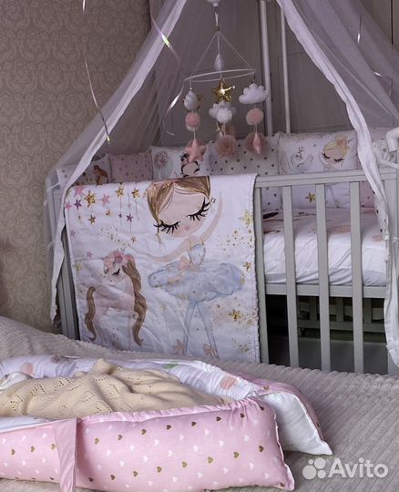 Бортики подушки в детскую кроватку