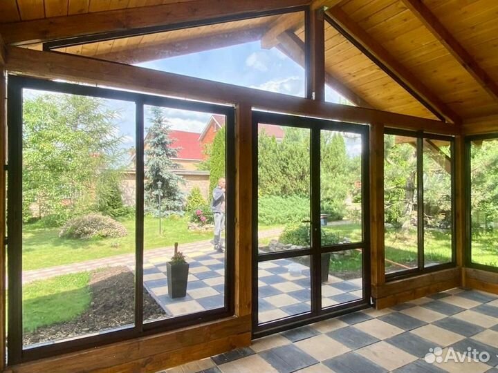 Пластиковые окна на террасу, веранду, беседку