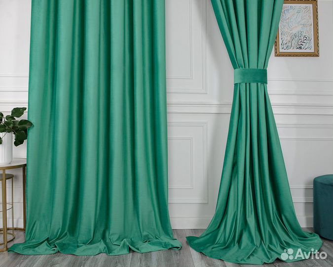 Шторы бархат Беллиссимо атлантис