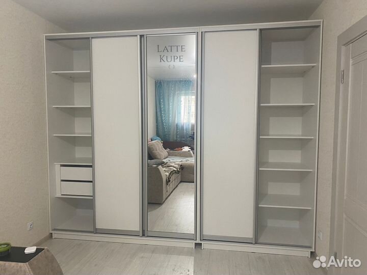 Шкаф-купе Версаль, 350-220-60, белый, 5-ти дверный