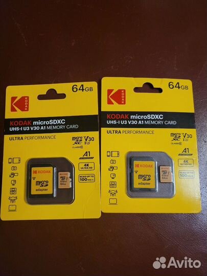 Карта памяти sdhc Kodak оригинал 64 gb