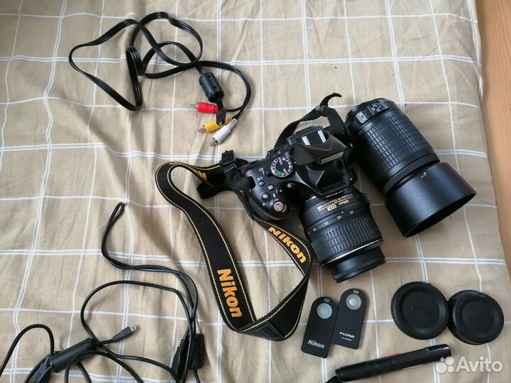 Зеркальный фотоаппарат nikon d5200+2объектива