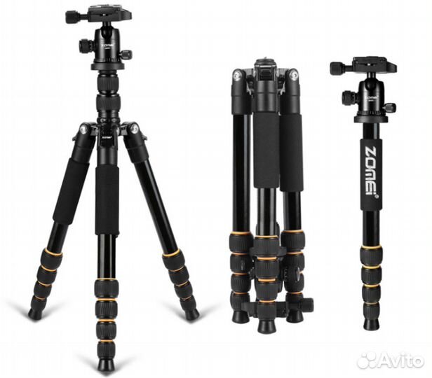 Штатив + монопод Q666 гидро голова до 15кг