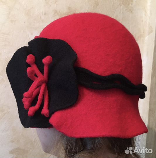 Дизайнерская женская шерстяная шляпка