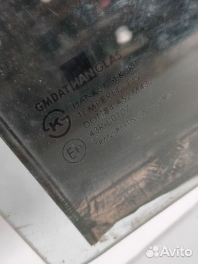 Стекло задней правой двери Chevrolet Aveo T200