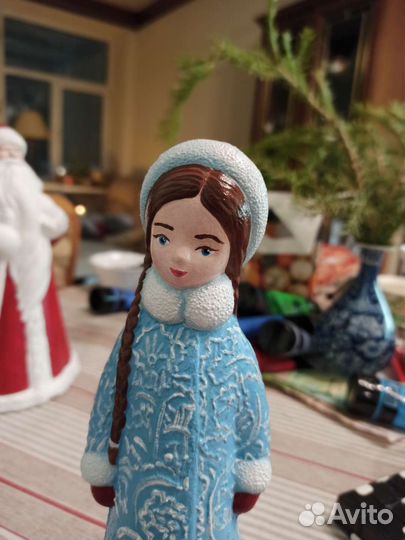 Снегурочка и Дед Мороз СССР пластик