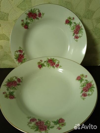 Набор суповых фарфоровых тарелок Япония Yamatsu