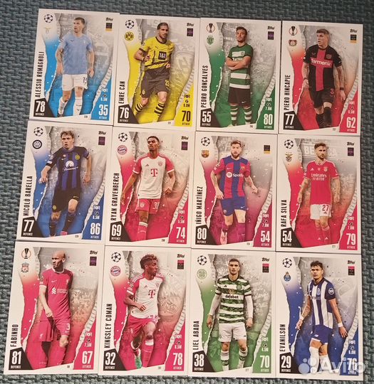 Карточки topps match attax