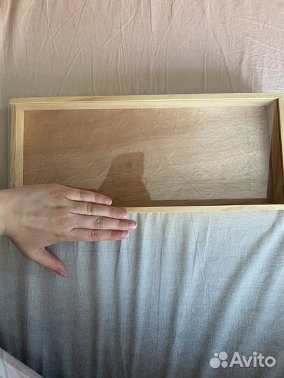 Шкатулка деревянная с прозначной крышкой