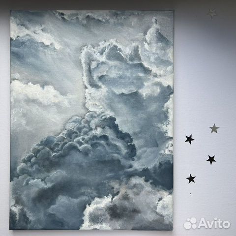 Картина маслом на подрамнике «Небо»