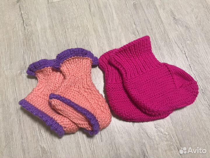 Новые вязаные пинетки носочки