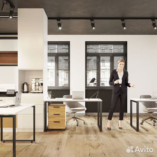 Стол-тумба для оргтехники лофт офисная 60х60