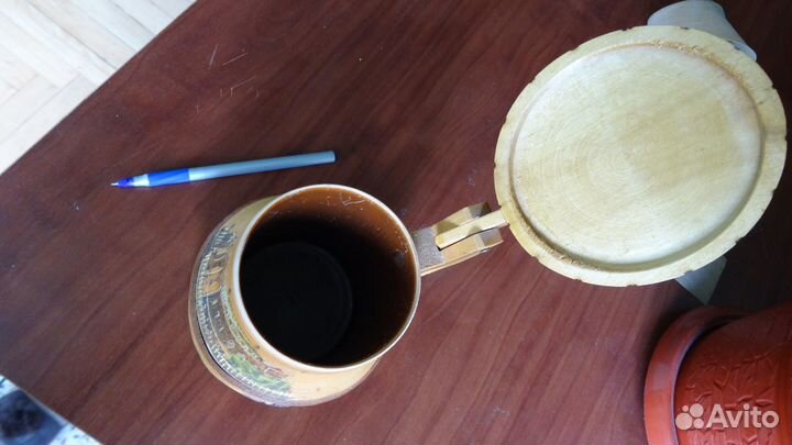 Пивная деревянная кружка