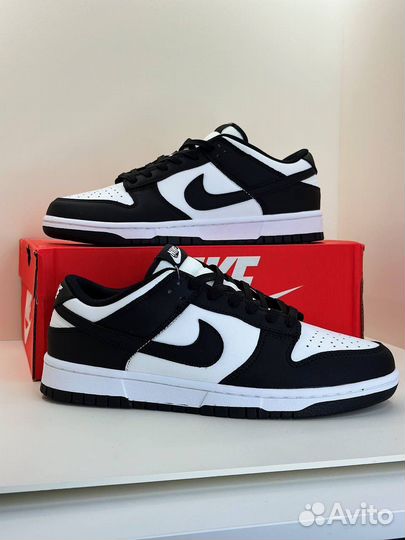 Кроссовки nike dunk LOW black AND white panda