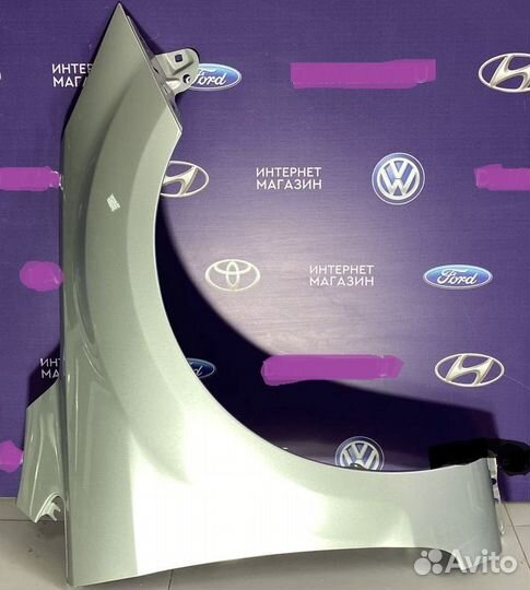 Крыло правое Ford focus 2 рестайлинг серебристое