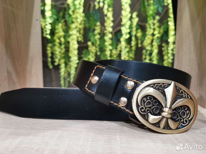 Ремень мужской кожаный