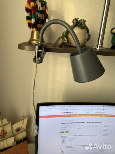 Лампа с Зажимом,светодиодная,темно-серый,ikea