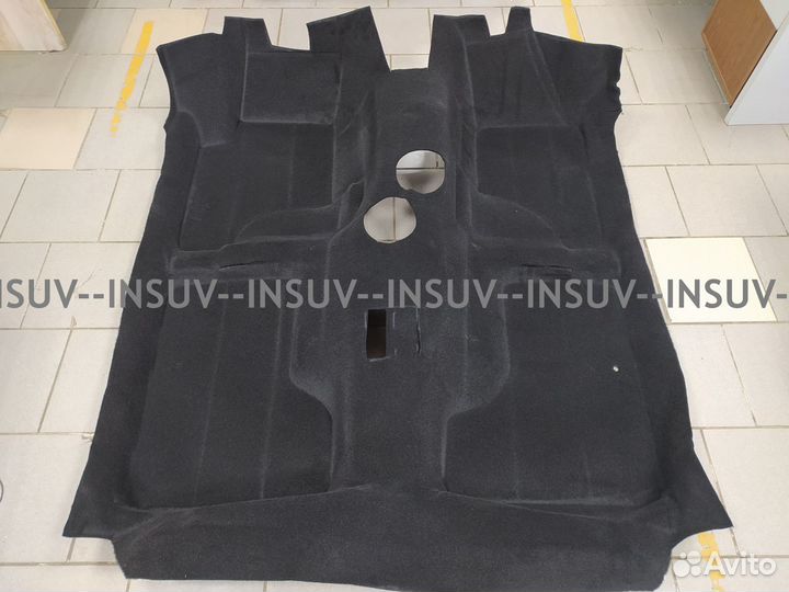 Ковер пола Шевроле Нива 2123 черный, цельный