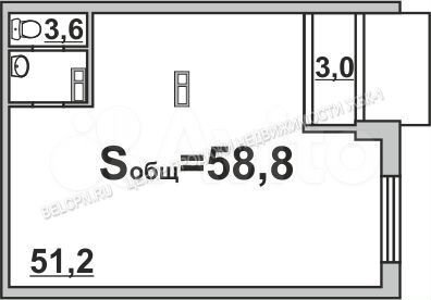 Продается коммерческая, 58.8 кв.м., 1/17 эт