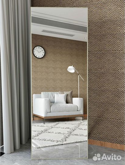 Зеркало в раме прямоугольное 85*190см