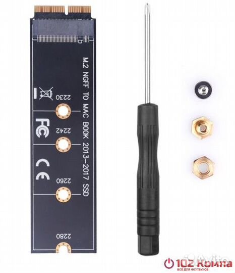 Адаптер M.2 ngff PCIe ahci SSD для macbook Air 201