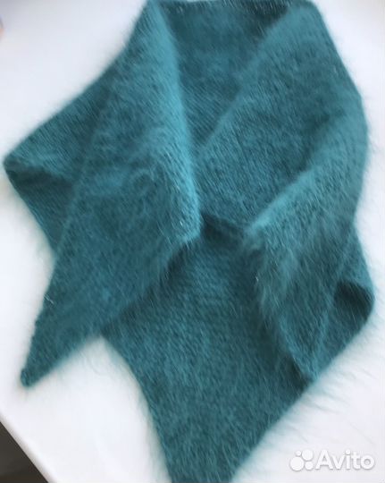 Шапка. Косынка из ангоры