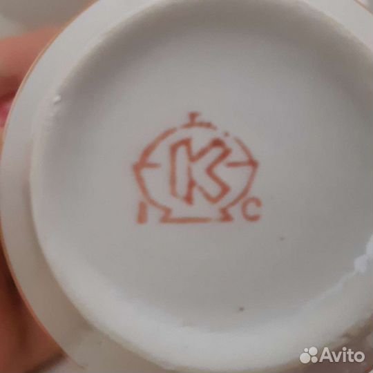 Кувшин для молока и 5 кружек. Коростень