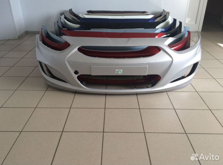 Бампер передний Hyundai Solaris 2010-2014