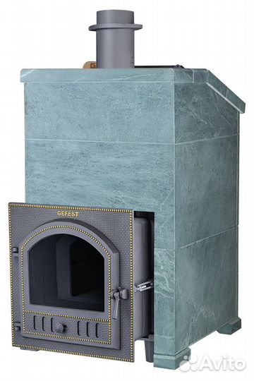Печь для бани гефест в облицовке