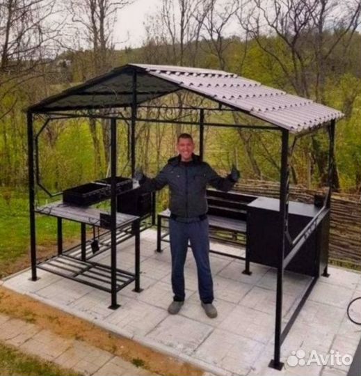 Мангал с печкой