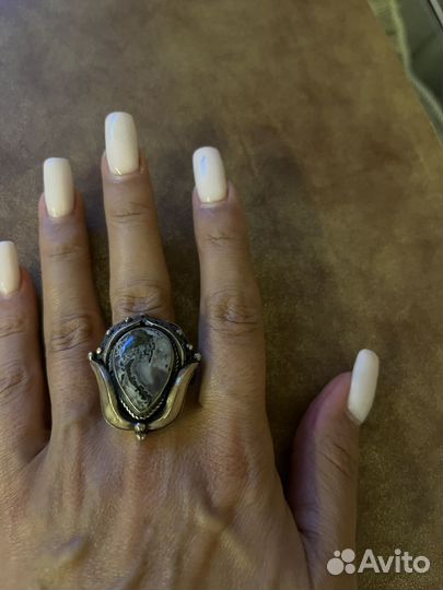 Кольцо и серьги из серебра