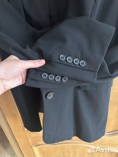 Пиджак женский черный оверсайз L