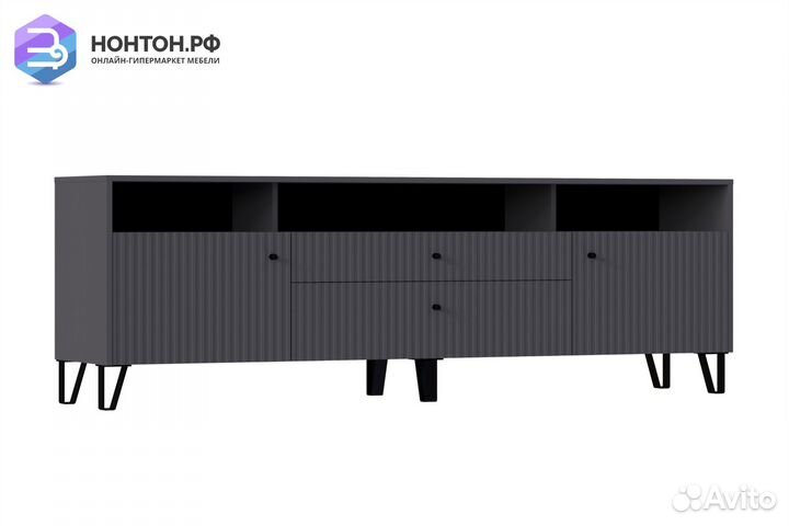 Тв-тумба Оливия графит / графит софт