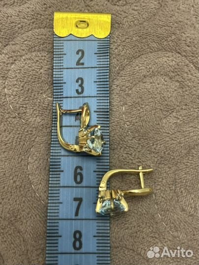 Золотой набор с топазами