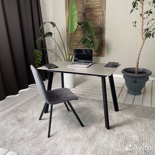 Компьютерный стол Ник. Керамогранит Цемент светлый