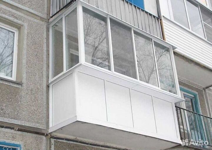 Остекление балконов и лоджий под ключ F1423