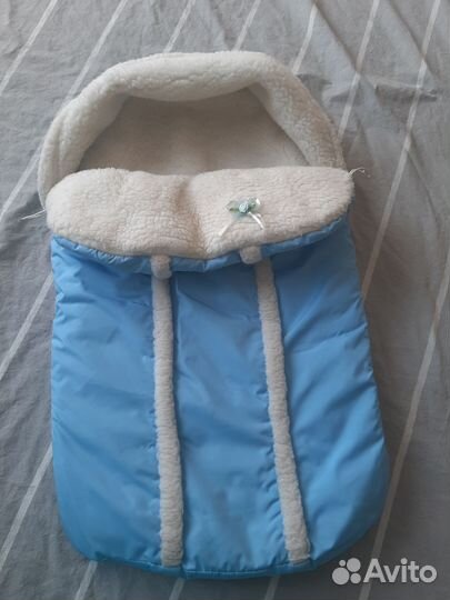 Зимний конверт в коляску на овчине