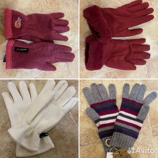 Шапка, шарф, перчатки женские