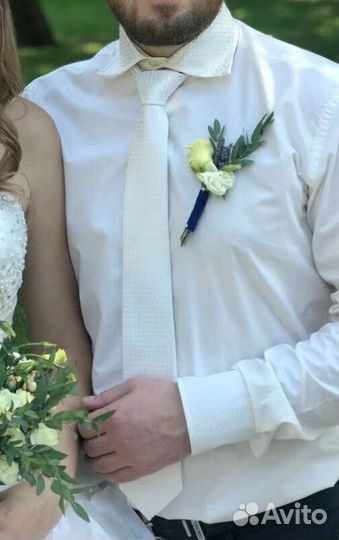 Свадебная Рубашка мужская с галстуком