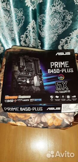 Материнская плата am4 asus prime b450 plus